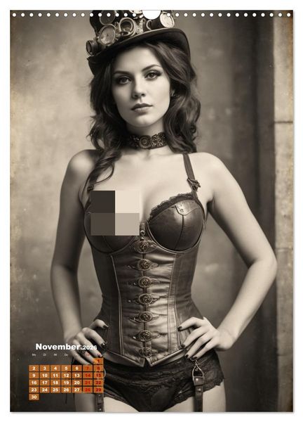Produktbild: Steampunk erotisch (Wandkalender 2026 DIN A3 hoch), CALVENDO Monatskalender