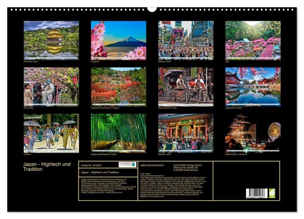 Produktbild: Japan - Hightech und Tradition (Wandkalender 2026 DIN A2 quer), CALVENDO Monatskalender