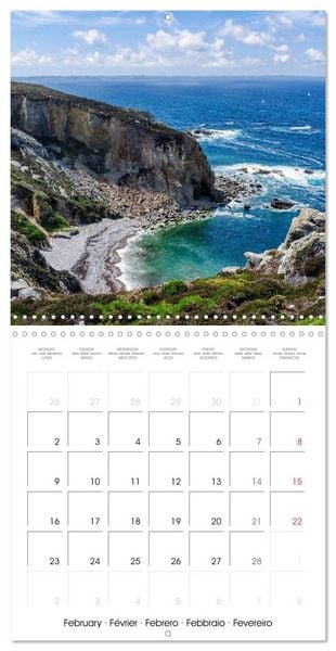 Produktbild: La Bretagne la presqu&rsquo;&icirc;le de Crozon (Calendrier mural carr&eacute; 2026 30x30 cm) Calendrier double avec une page pour vos prises de notes