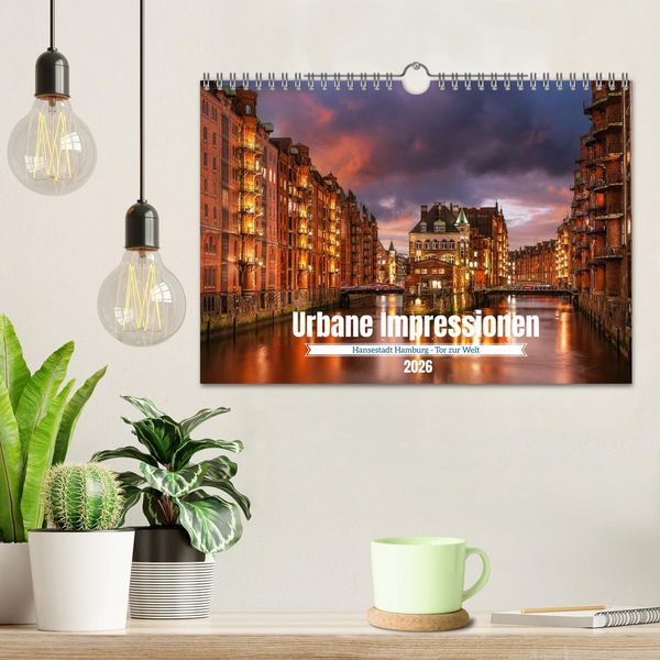 Produktbild: Urbane Impressionen: Hansestadt Hamburg - Tor zur Welt (Wandkalender 2026 DIN A4 quer), CALVENDO Monatskalender