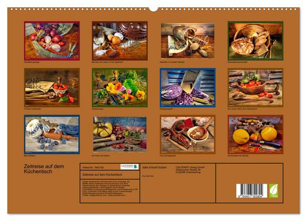 Produktbild: Zeitreise auf dem K&uuml;chentisch (hochwertiger Premium Wandkalender 2026 DIN A2 quer), Kunstdruck in Hochglanz