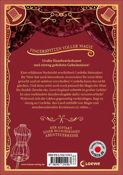 Produktbild: Die Gilde der Hutmacher (Die magischen Gilden, Band 1) - Geheimnisse aus Stoff und Seide