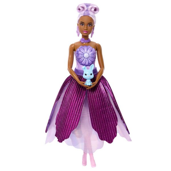 Produktbild: Barbie Flower Surprise Puppe - lila G&auml;nsebl&uuml;mchen