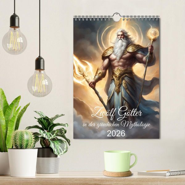 Produktbild: Zw&ouml;lf G&ouml;tter der griechischen Mythologie (Wandkalender 2026 DIN A4 hoch), CALVENDO Monatskalender