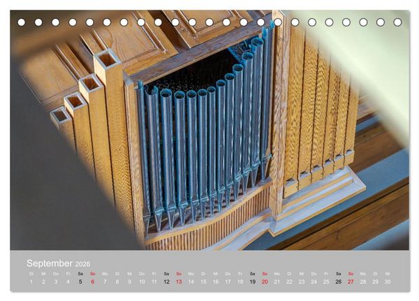 Produktbild: Backnang - Panoramablicke in die Stiftskirche (Tischkalender 2026 DIN A5 quer), CALVENDO Monatskalender