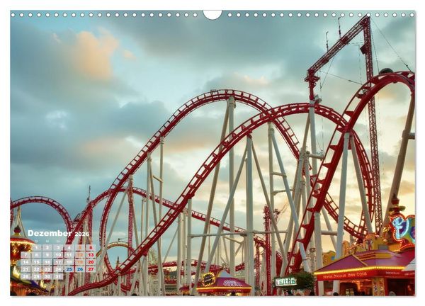 Produktbild: Riesenr&auml;der und Kirmes (Wandkalender 2026 DIN A3 quer), CALVENDO Monatskalender