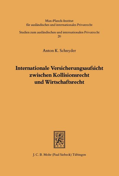 Produktbild: Internationale Versicherungsaufsicht