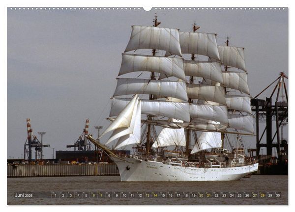 Produktbild: Analoge Fotografie Tall Ships Sail 1995 Bremerhaven (hochwertiger Premium Wandkalender 2026 DIN A2 quer), Kunstdruck in Hochglanz