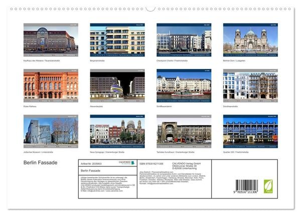 Produktbild: Berlin Fassade (hochwertiger Premium Wandkalender 2026 DIN A2 quer), Kunstdruck in Hochglanz