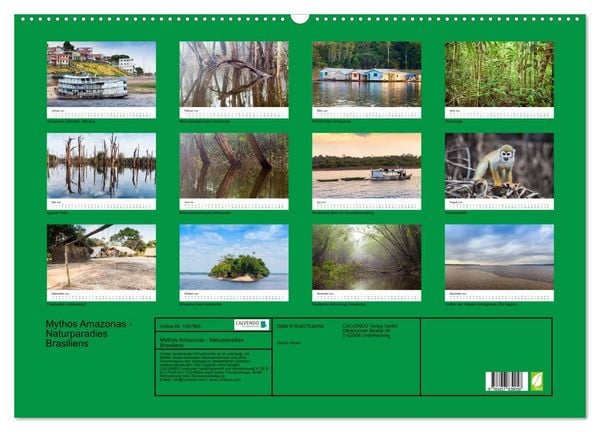 Produktbild: Mythos Amazonas - Naturparadies Brasiliens (Wandkalender 2026 DIN A2 quer), CALVENDO Monatskalender