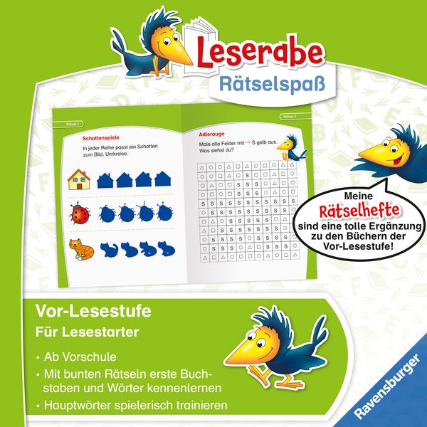 Produktbild: Leserabe R&auml;tselspa&szlig; - Erstlese-R&auml;tsel f&uuml;r Lesestarter (Vor-Lesestufe)