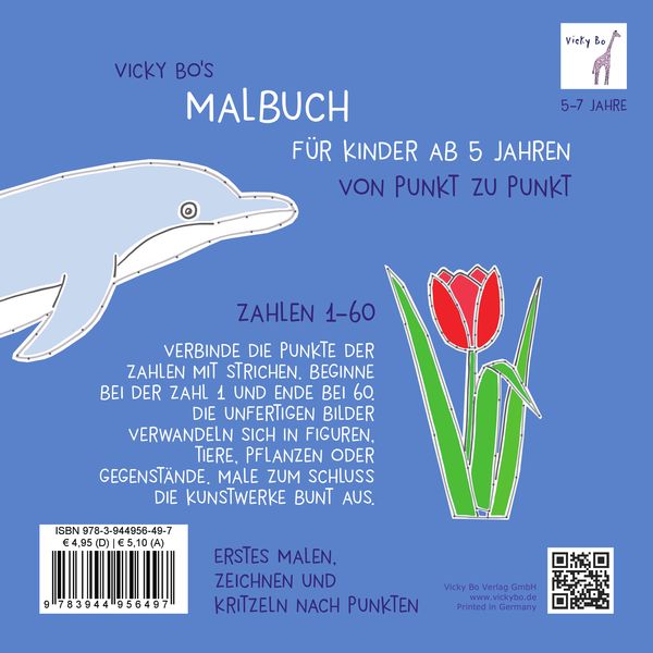 Von Punkt zu Punkt - 1 bis 60. Malbuch ab 5 Jahre