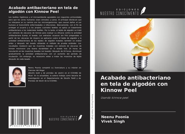 Produktbild: Acabado antibacteriano en tela de algod&oacute;n con Kinnow Peel