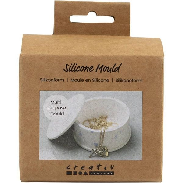 Produktbild: Creativ Company Silikonform, Vorratsglas mit Deckel, H 4,5 cm, D 7,5 cm, 150 g, 1 Stk