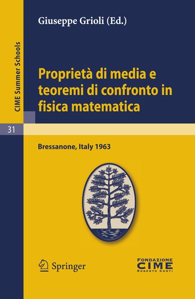 Produktbild: Propriet&agrave; di media e teoremi di confronto in fisica matematica