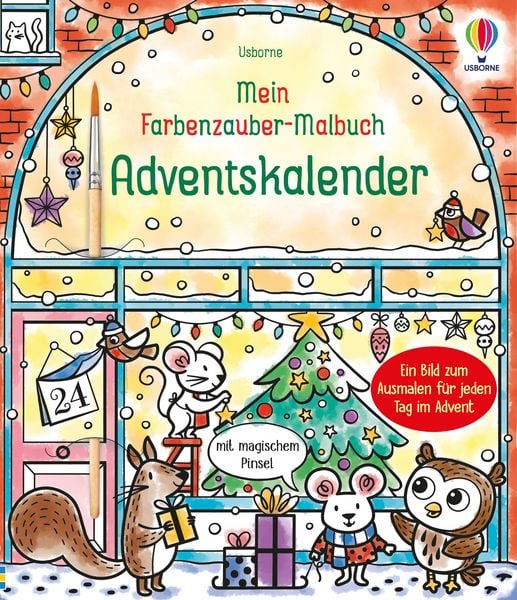 Mein Farbenzauber-Malbuch: Adventskalender, Taschenbuch von Abigail Wheatley, Usborne, 978-1-03-570392-0