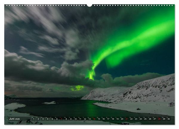 Produktbild: Nordlichter Europas (hochwertiger Premium Wandkalender 2026 DIN A2 quer), Kunstdruck in Hochglanz