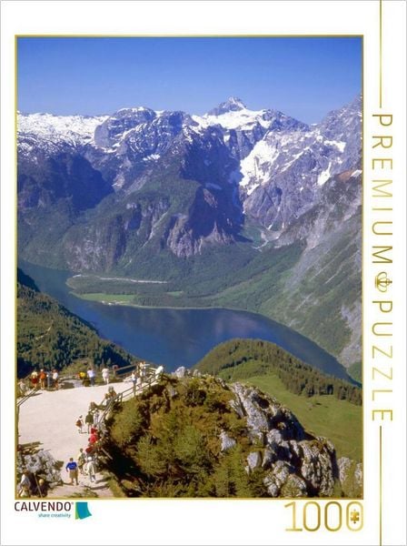 CALVENDO Puzzle Blick vom Jenner auf den Königssee | 1000 Teile Lege-Größe 64x48cm Foto-Puzzle für glückliche Stunden