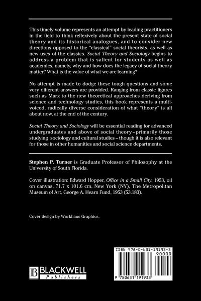 Produktbild: Turner: Social Theory Sociology