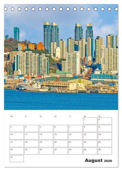 Produktbild: Busan - Reiseplaner (Tischkalender 2026 DIN A5 hoch), CALVENDO Monatskalender