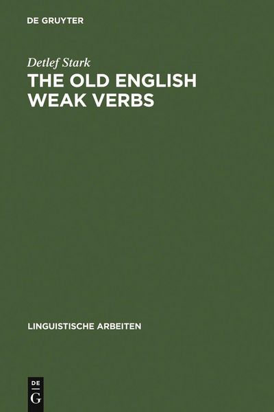 Produktbild: The old English weak verbs