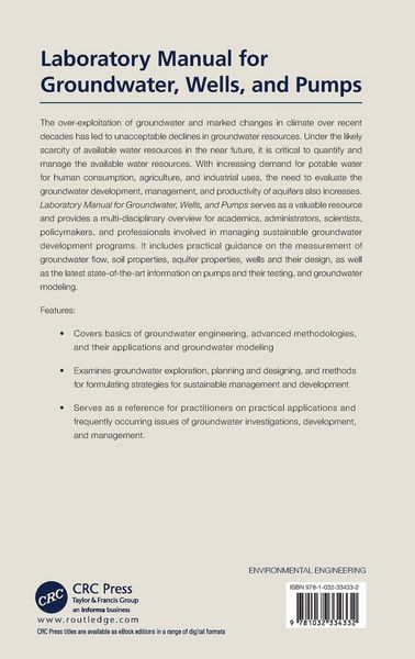 Produktbild: Laboratory Manual for Groundwater, Wells, and Pumps
