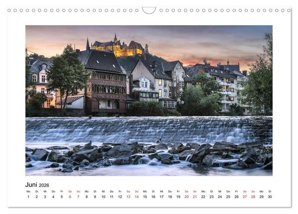 Produktbild: Marburg an der Lahn - ein Jahr in Bildern (Wandkalender 2026 DIN A3 quer), CALVENDO Monatskalender