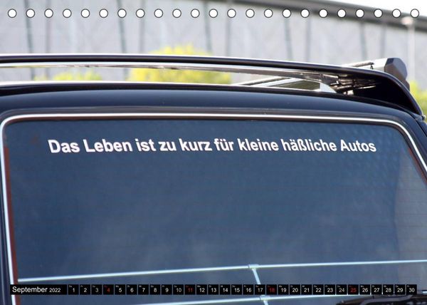 Produktbild: AUTO AUFKLEBER (Tischkalender 2022 DIN A5 quer)
