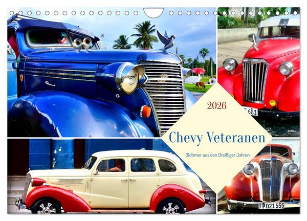 Chevy Veteranen - Oldtimer aus den Dreißiger Jahren (Wandkalender 2026 DIN A4 quer), CALVENDO Monatskalender