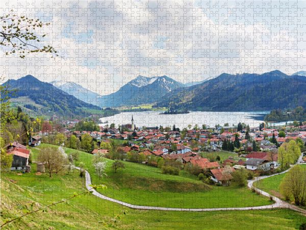 Produktbild: CALVENDO Puzzle Aussicht auf den Luftkurort Schliersee | 1000 Teile Lege-Gr&ouml;&szlig;e 64x48cm Foto-Puzzle f&uuml;r gl&uuml;ckliche Stunden