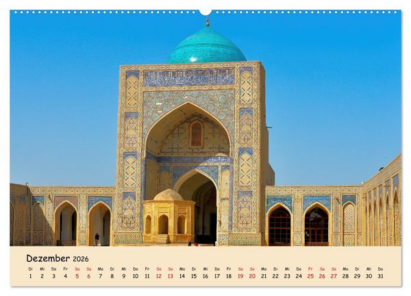 Produktbild: Usbekistan, Perlen der Seidenstra&szlig;e (Wandkalender 2026 DIN A2 quer), CALVENDO Monatskalender