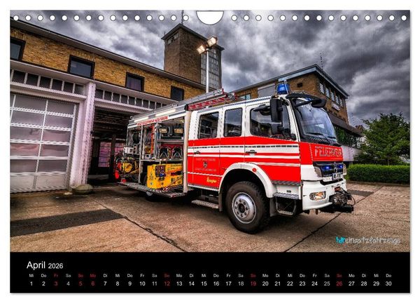 Produktbild: Einsatzfahrzeuge der Feuerwehr (Wandkalender 2026 DIN A4 quer), CALVENDO Monatskalender