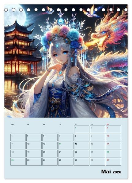 Produktbild: Sehnsucht nach Fantasie (Tischkalender 2026 DIN A5 hoch), CALVENDO Monatskalender