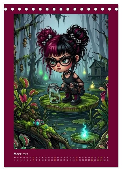 Produktbild: Fabulous Dolls - Gothic-G&ouml;res Abenteuer (Tischkalender 2027 DIN A5 hoch), CALVENDO Monatskalender