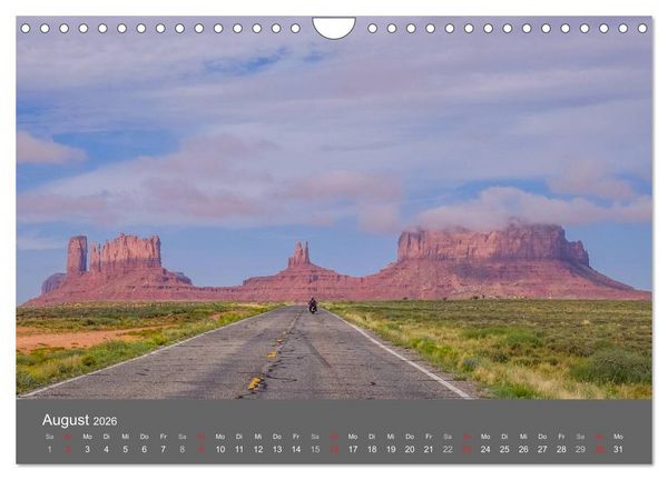 Produktbild: Biker Paradies - Die Canyons der USA (Wandkalender 2026 DIN A4 quer), CALVENDO Monatskalender