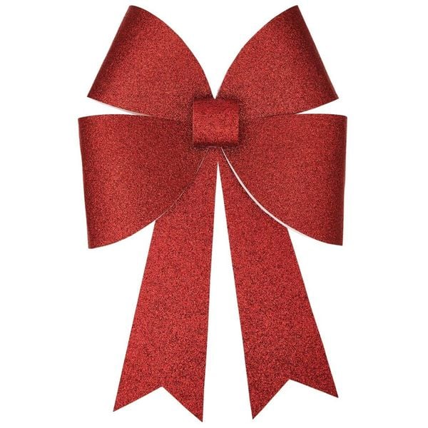 Bastelset XL-Schleife, Glitter, Rot , 200 g/m²
