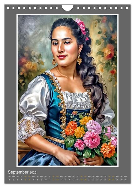Produktbild: Ladies, Lace and Flowers (Wall Calendar 2026 DIN A4 portrait), CALVENDO 12 Month Wall Calendar