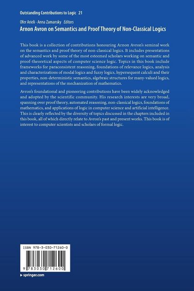 Produktbild: Arnon Avron on Semantics and Proof Theory of Non-Classical Logics