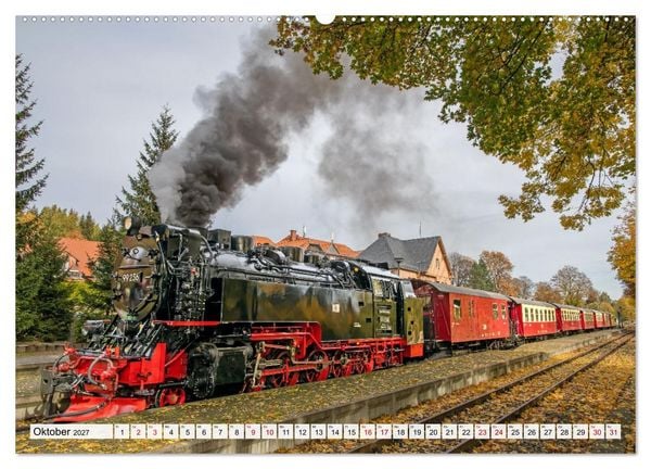 Produktbild: Dampflokomotiven im Harz - Eine Reise in die goldene &Auml;ra der Eisenbahn (Wandkalender 2027 DIN A2 quer), CALVENDO Monatskalender