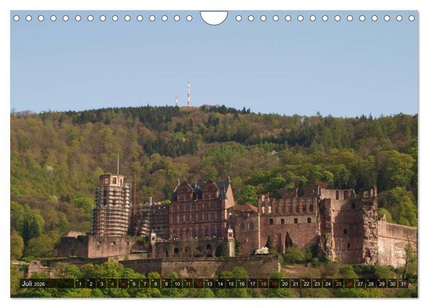 Produktbild: Burgen & Schl&ouml;sser im Odenwald (Wandkalender 2026 DIN A4 quer), CALVENDO Monatskalender