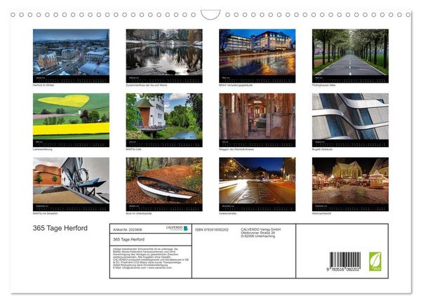 Produktbild: 365 Tage Herford (Wandkalender 2026 DIN A3 quer), CALVENDO Monatskalender