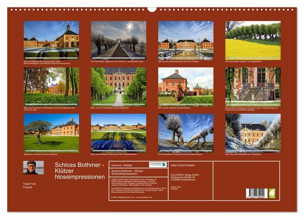 Produktbild: Schloss Bothmer - Kl&uuml;tzer Schlossimpressionen (Wandkalender 2026 DIN A2 quer), CALVENDO Monatskalender