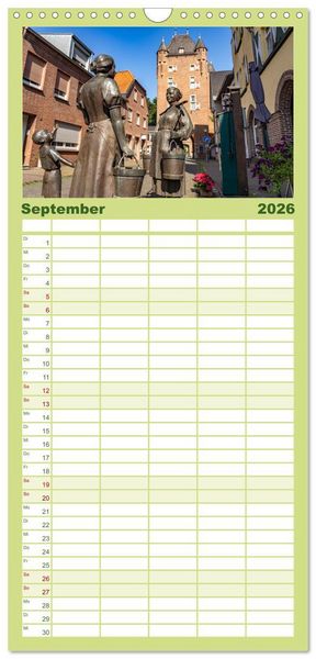 Produktbild: Familienplaner 2026 - Am Niederrhein - Xanten mit 5 Spalten (Wandkalender, 21 x 45 cm) CALVENDO