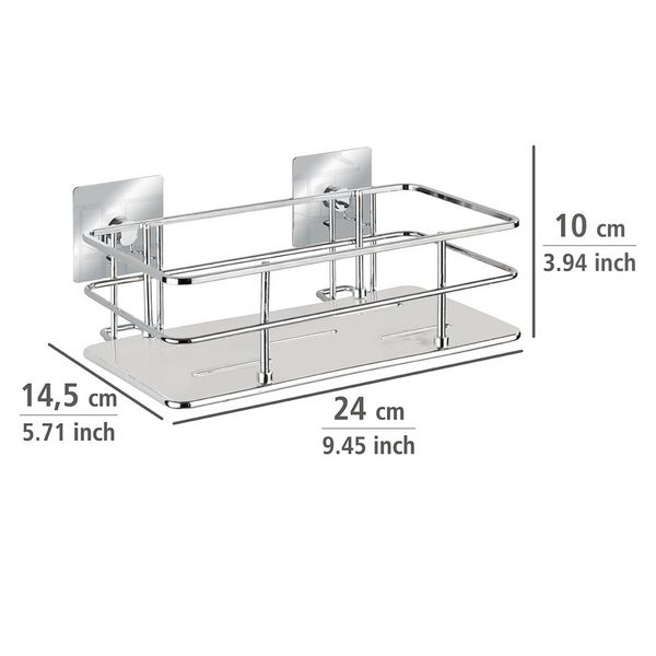 Produktbild: Turbo-Loc&reg; Edelstahl Wandablage Quadro, rostfrei, Befestigen ohne bohren