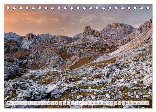 Produktbild: Bergwanderung Dolomiten rund um die Drei Zinnen (Tischkalender 2026 DIN A5 quer), CALVENDO Monatskalender