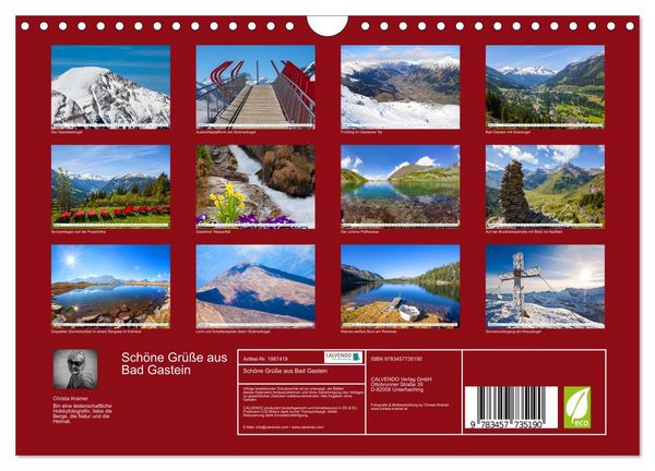 Produktbild: Sch&ouml;ne Gr&uuml;&szlig;e aus Bad Gastein (Wandkalender 2026 DIN A4 quer), CALVENDO Monatskalender
