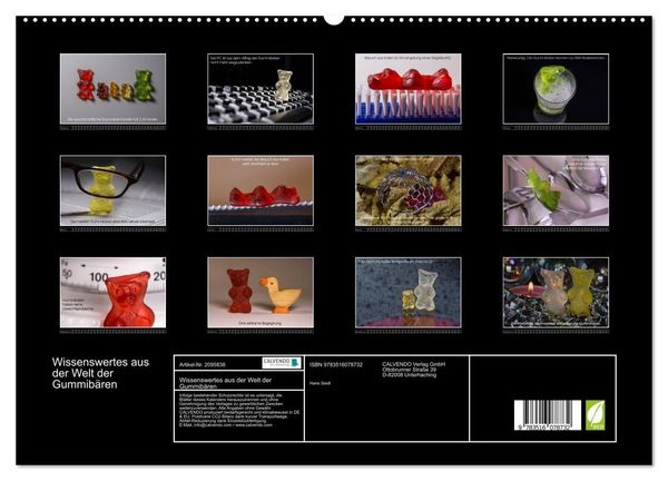 Produktbild: Wissenswertes aus der Welt der Gummib&auml;ren (hochwertiger Premium Wandkalender 2026 DIN A2 quer), Kunstdruck in Hochglanz