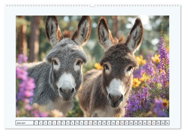 Produktbild: Sanfte Eselpoesie. Momente zwischen Bergwelt und Meer (hochwertiger Premium Wandkalender 2027 DIN A2 quer), Kunstdruck in Hochglanz