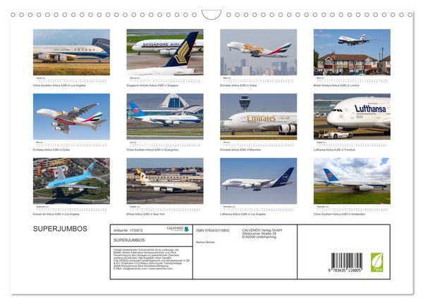 Produktbild: SUPERJUMBOS (Wandkalender 2025 DIN A3 quer), CALVENDO Monatskalender