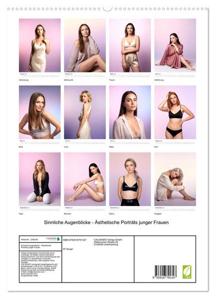 Produktbild: Sinnliche Augenblicke - &Auml;sthetische Portr&auml;ts junger Frauen (hochwertiger Premium Wandkalender 2027 DIN A2 hoch), Kunstdruck in Hochglanz